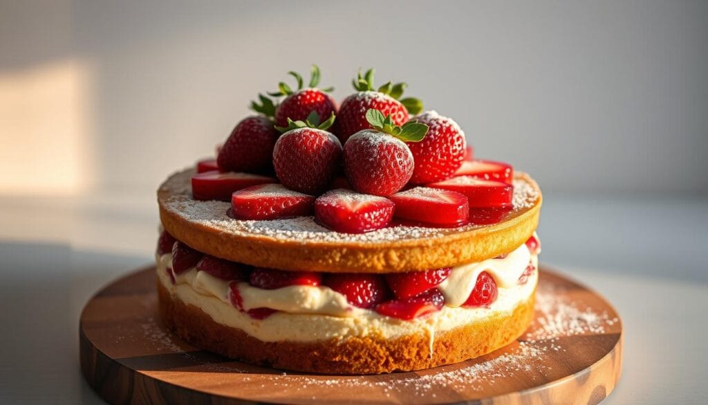 strawberry shortcake cheesecake with fresh strawberries strawberry shortcake cheesecake with fresh strawberries